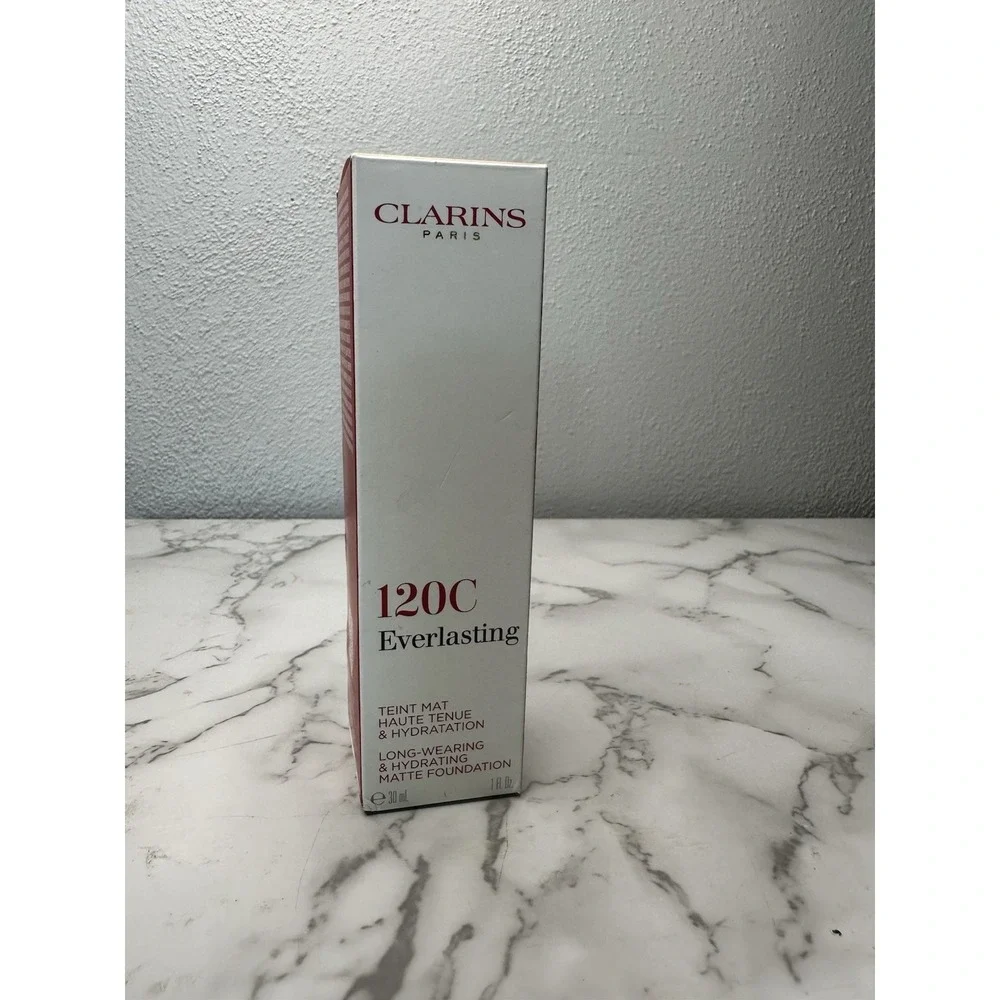 Clarins Paris Everlasting Matte Foundation 120C Espresso.‎ NEW 1oz/30ml